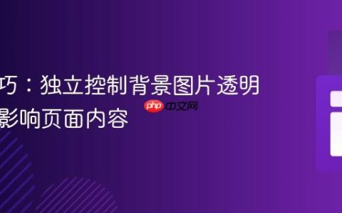 CSS技巧：独立控制背景图片透明度而不影响页面内容