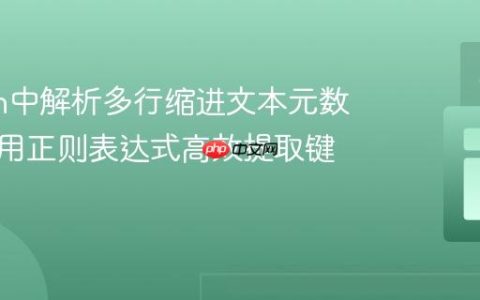 Python中解析多行缩进文本元数据：利用正则表达式高效提取键值对