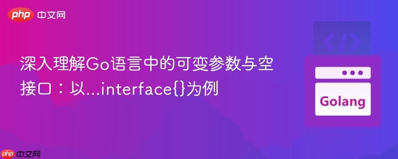 深入理解Go语言中的可变参数与空接口:以...interface{}为例