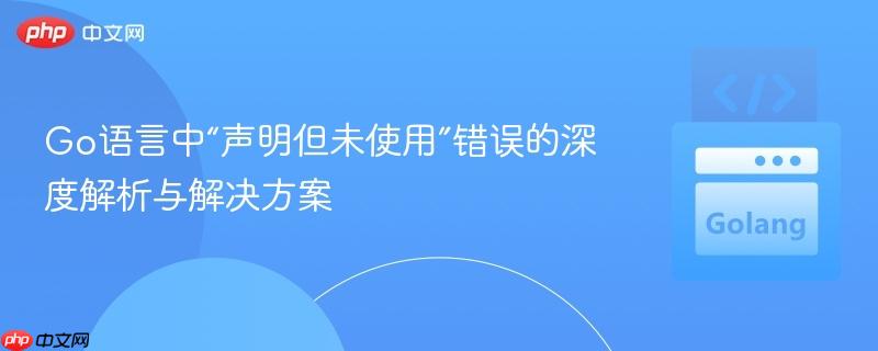 Go语言中“声明但未使用”错误的深度解析与解决方案