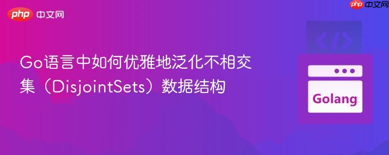 go语言中如何优雅地泛化不相交集(disjointsets)数据结构