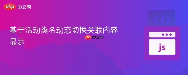 基于活动类名动态切换关联内容显示