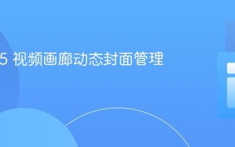 HTML5 视频画廊动态封面管理教程