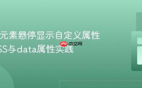 HTML元素悬停显示自定义属性值：CSS与data属性实践