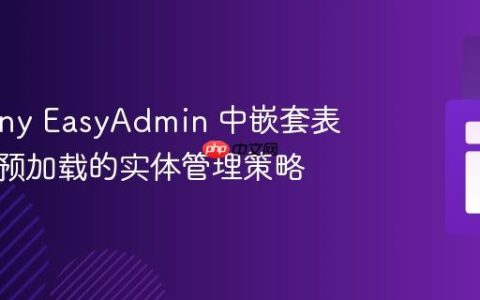 Symfony EasyAdmin 中嵌套表单数据预加载的实体管理策略