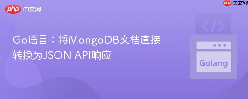 Go语言:将MongoDB文档直接转换为JSON API响应