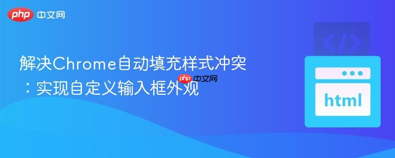 解决chrome自动填充样式冲突:实现自定义输入框外观