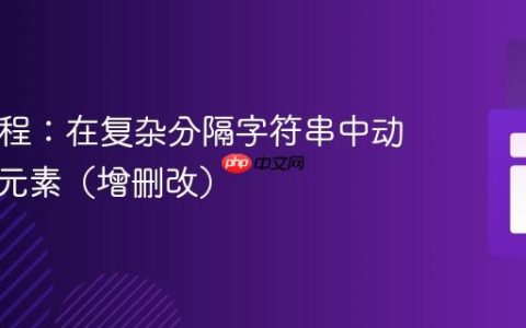 PHP教程：在复杂分隔字符串中动态管理元素（增删改）