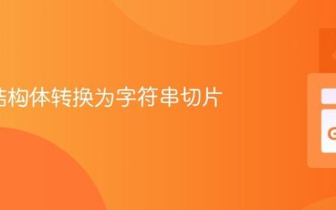 将Go结构体转换为字符串切片