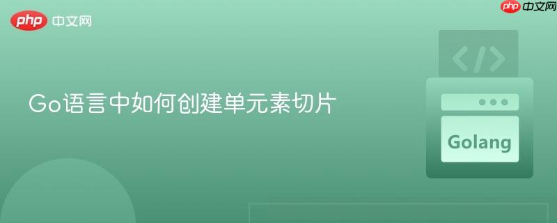Go语言中如何创建单元素切片