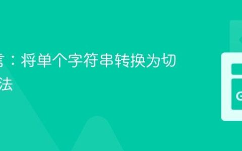 Go语言：将单个字符串转换为切片的方法