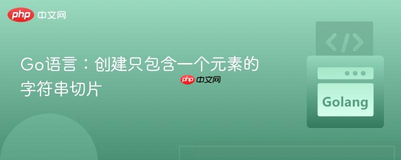 Go语言:创建只包含一个元素的字符串切片