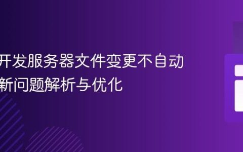 Vue.js开发服务器文件变更不自动编译刷新问题解析与优化
