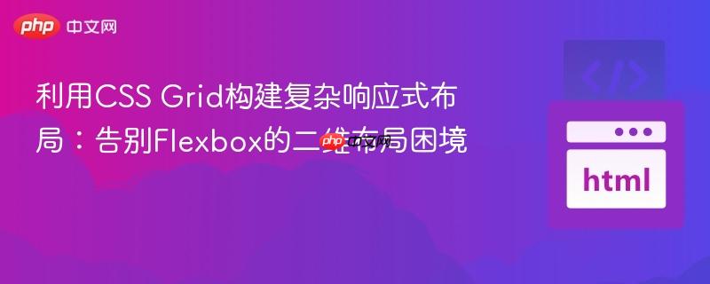 利用CSS Grid构建复杂响应式布局:告别Flexbox的二维布局困境