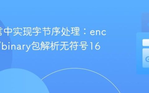 Go语言中实现字节序处理：encoding/binary包解析无符号16位整数