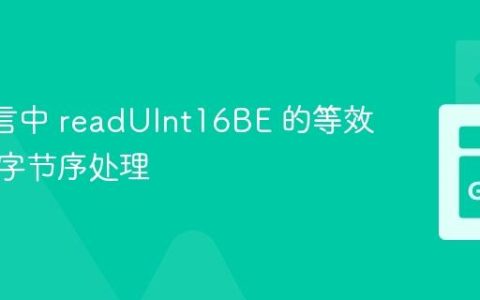 Go 语言中 readUInt16BE 的等效实现与字节序处理