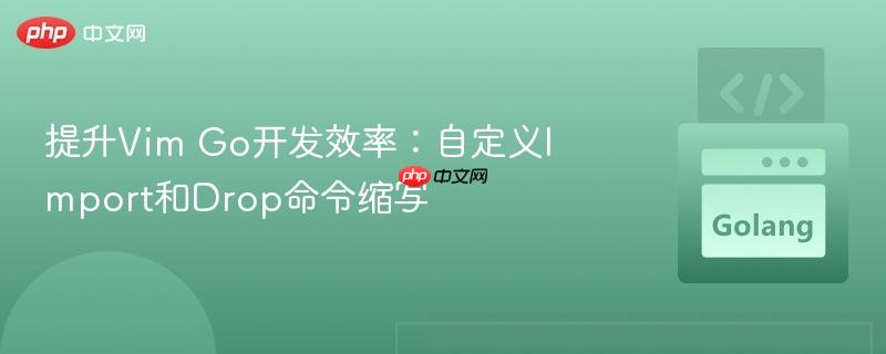 提升Vim Go开发效率：自定义Import和Drop命令缩写