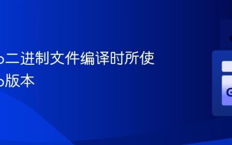 查询Go二进制文件编译时所使用的Go版本