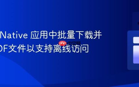 React Native 应用中批量下载并管理PDF文件以支持离线访问