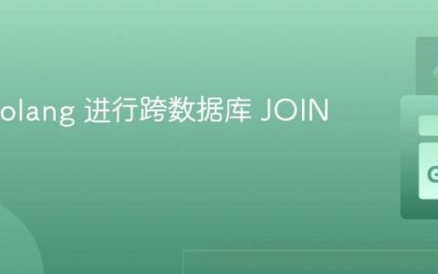 使用 Golang 进行跨数据库 JOIN 查询