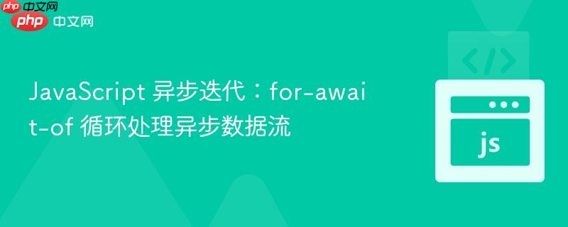 javascript 异步迭代：for-await-of 循环处理异步数据流