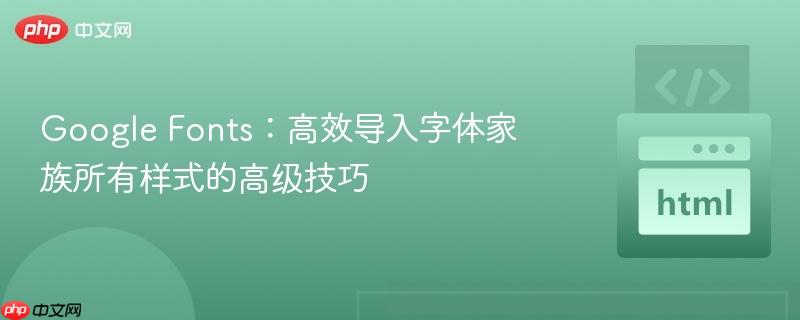 Google Fonts:高效导入字体家族所有样式的高级技巧