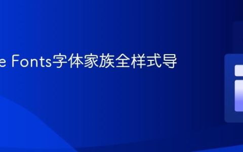 Google Fonts字体家族全样式导入教程