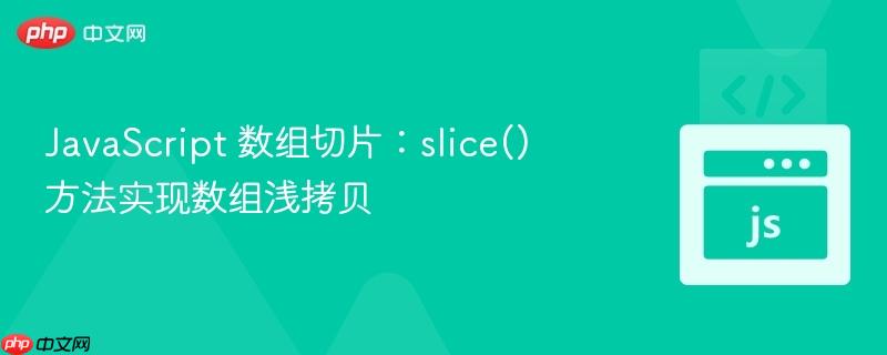 javascript 数组切片：slice() 方法实现数组浅拷贝