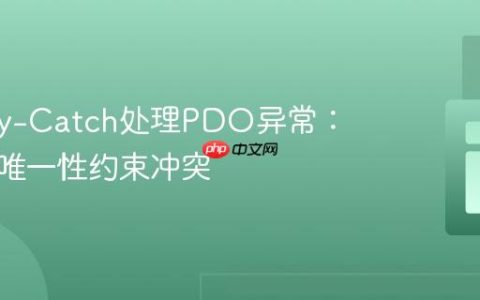 使用Try-Catch处理PDO异常：数据库唯一性约束冲突