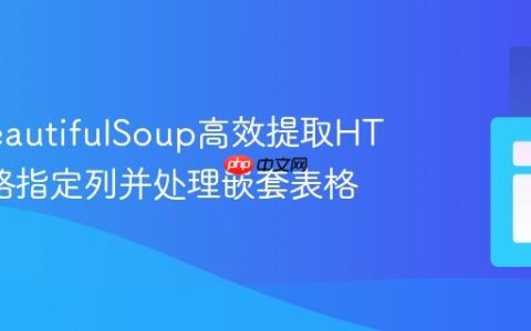使用BeautifulSoup高效提取HTML表格指定列并处理嵌套表格