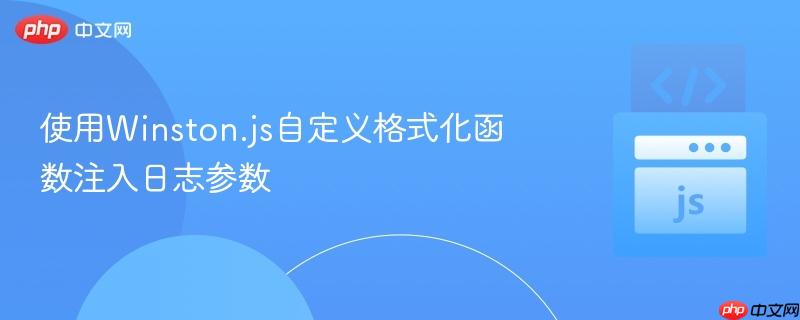 使用Winston.js自定义格式化函数注入日志参数