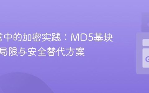 Go语言中的加密实践：MD5基块加密的局限与安全替代方案