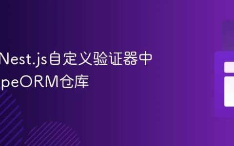 正确在Nest.js自定义验证器中注入TypeORM仓库