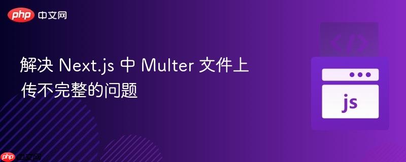 解决 next.js 中 multer 文件上传不完整的问题