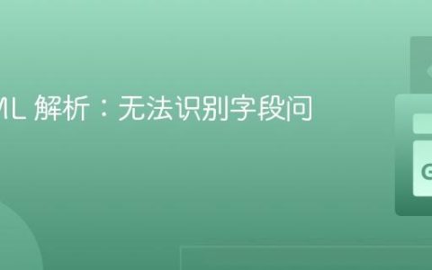 Go XML 解析：无法识别字段问题详解