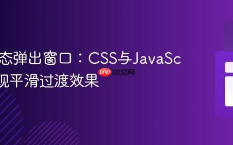 创建动态弹出窗口：CSS与JavaScript实现平滑过渡效果