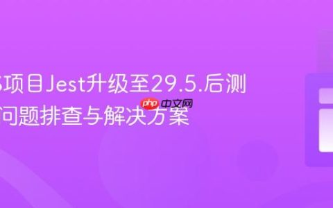 NestJS项目Jest升级至29.5.后测试失败问题排查与解决方案