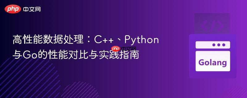 高性能数据处理:C++、Python与Go的性能对比与实践指南