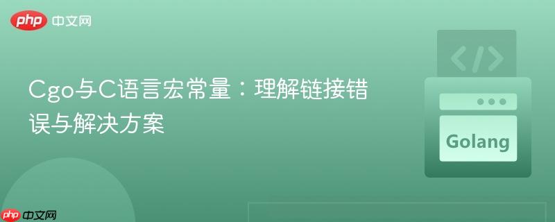 Cgo与C语言宏常量:理解链接错误与解决方案