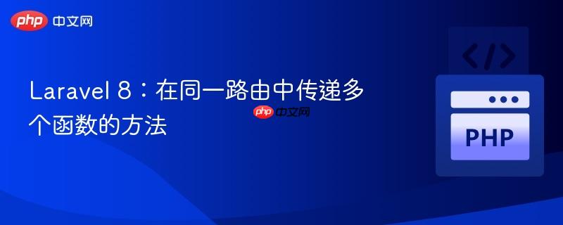 Laravel 8:在同一路由中传递多个函数的方法