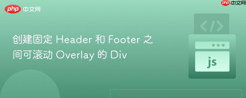 创建固定 header 和 footer 之间可滚动 overlay 的 div