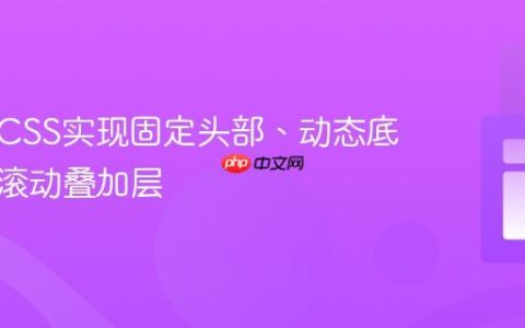 使用纯CSS实现固定头部、动态底部与可滚动叠加层