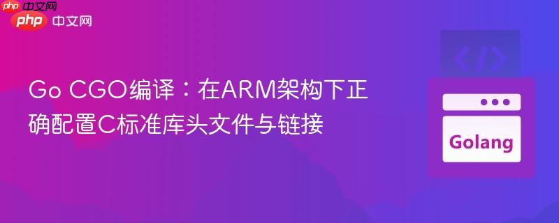 Go CGO编译:在ARM架构下正确配置C标准库头文件与链接