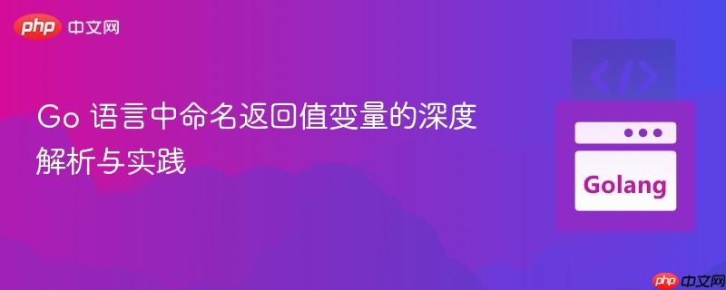 Go 语言中命名返回值变量的深度解析与实践