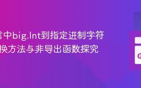Go语言中big.Int到指定进制字符串的转换方法与非导出函数探究