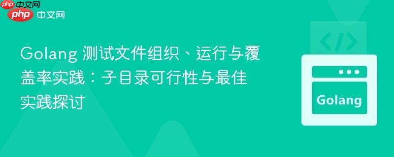 Golang 测试文件组织、运行与覆盖率实践:子目录可行性与最佳实践探讨