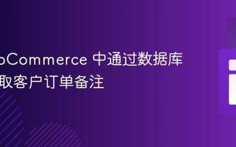 在 WooCommerce 中通过数据库查询获取客户订单备注