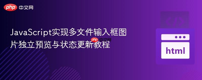 JavaScript实现多文件输入框图片独立预览与状态更新教程