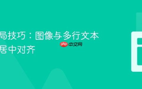 CSS布局技巧：图像与多行文本的垂直居中对齐