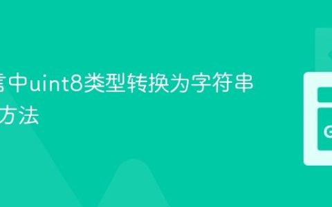 Go语言中uint8类型转换为字符串的有效方法